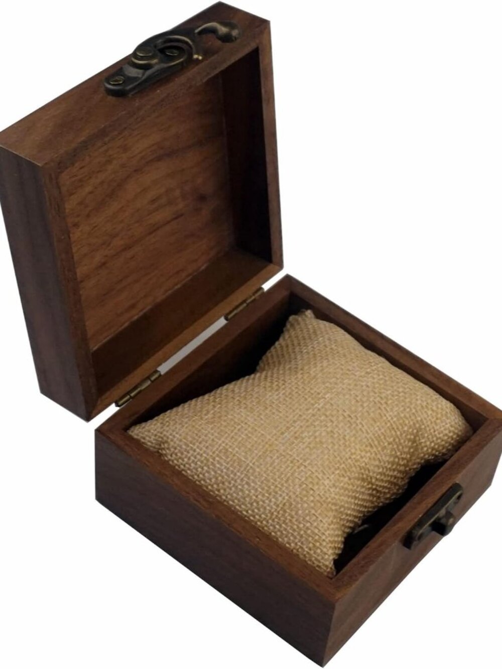 Walnut Wood Box for Crafts, Jewelry Box and watch box Wooden Keepsake Box Gift W